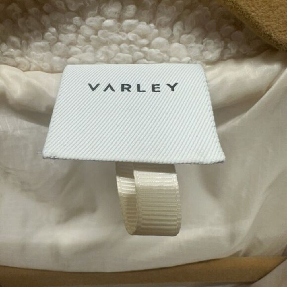 Varley Neutral Cream Sherpa Puffer Coat - Picture 14 of 16